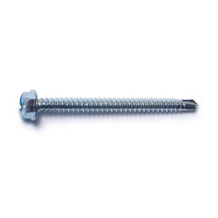 Buildright Self-Drilling Screw, #8 x 2 in, Zinc Plated Steel Flange Hex Head External Hex Drive, 108 PK 51196